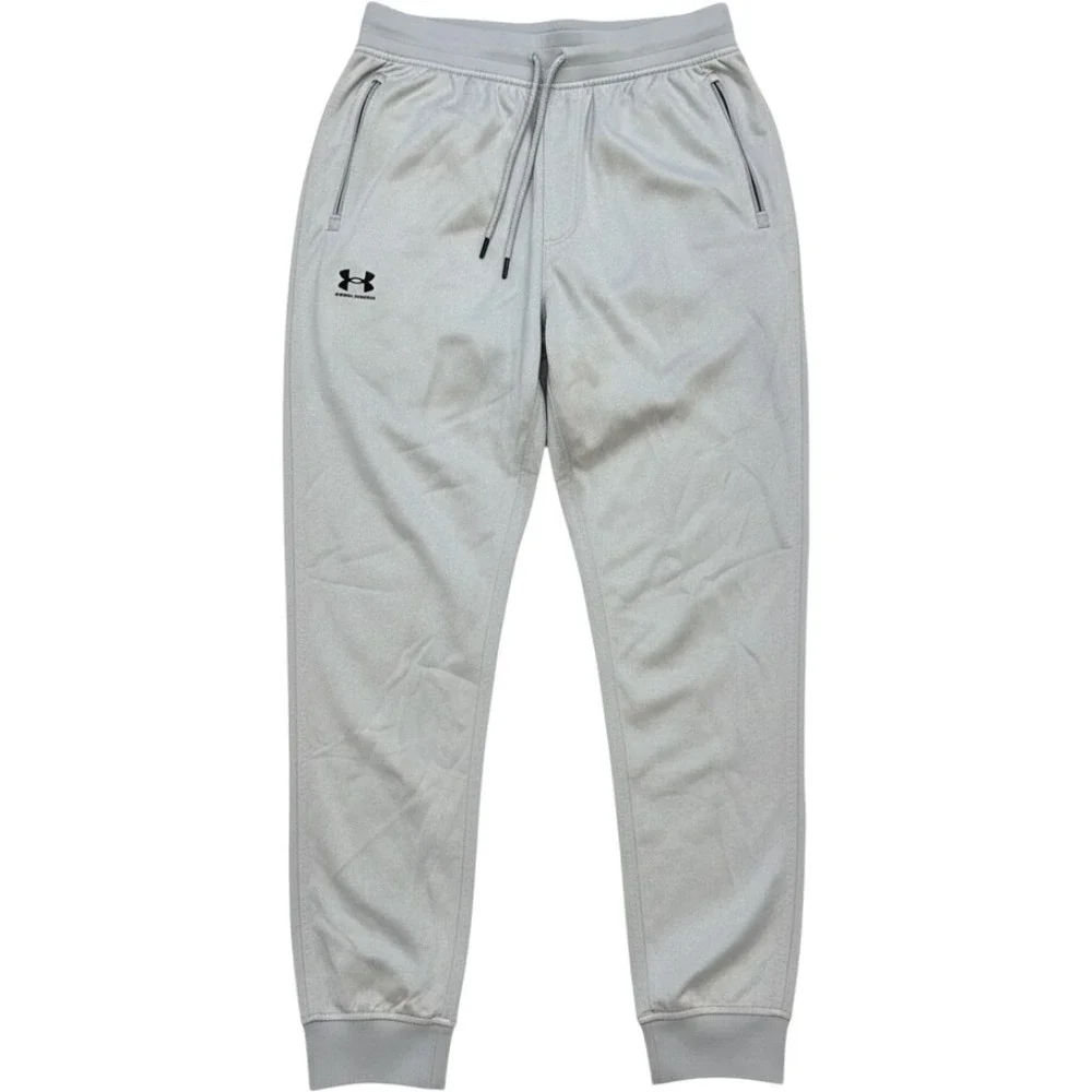 Under Armour Joggers Mens Medium Gray Loose Fit Tapered Sweatpants Athletic